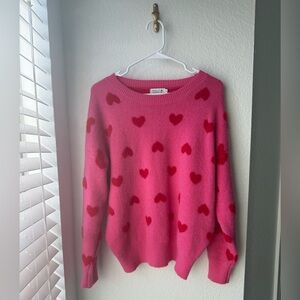 MOLLY BRACKEN RED HEART SWEATER SIZE MEDIUM NWOT SIZE M